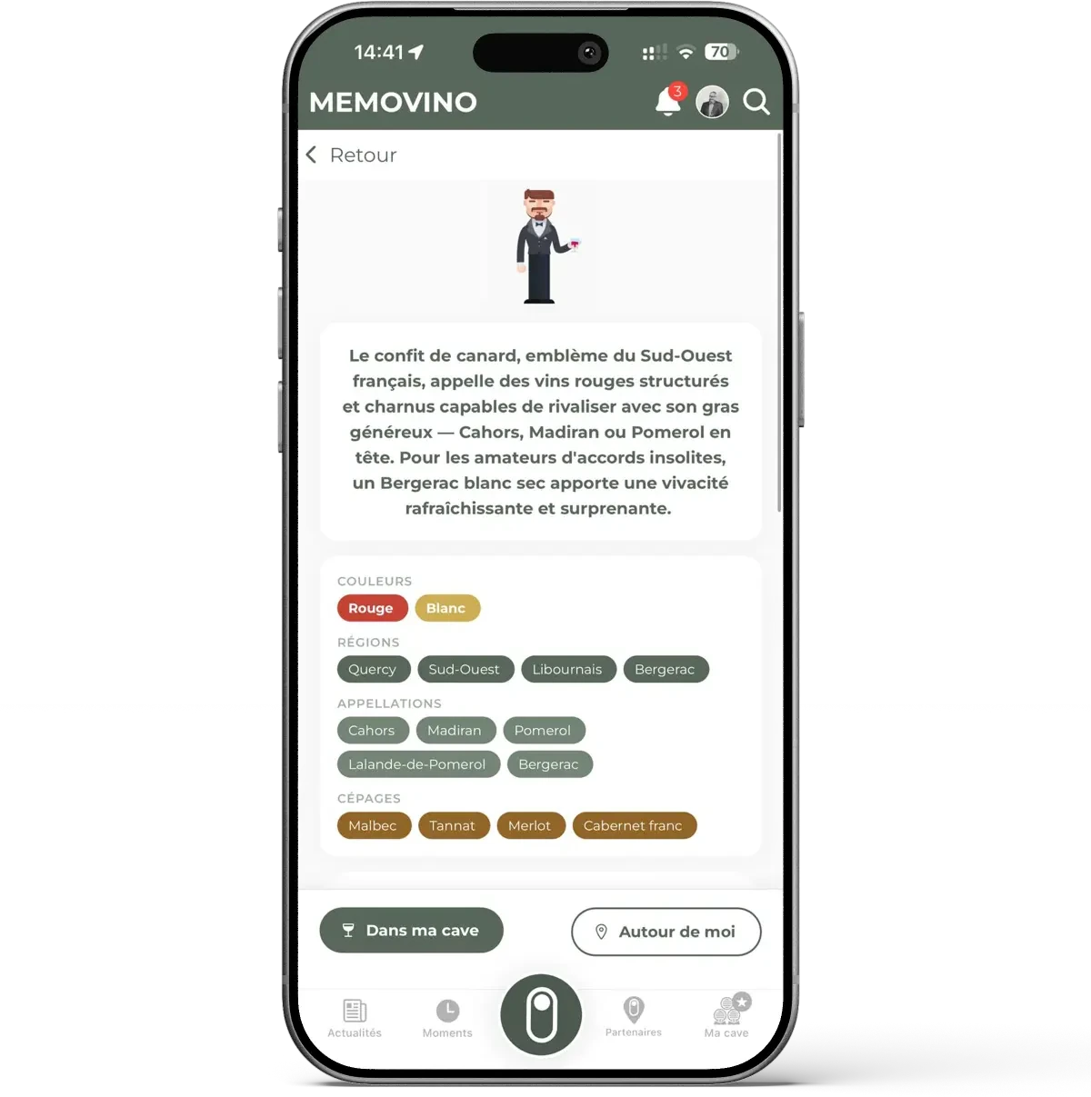 Sommelier Virtuel MEMOVINO